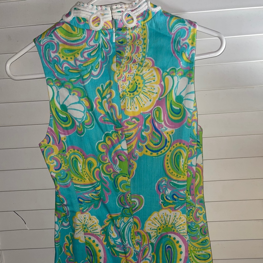 Lilly Pulitzer Shorely Blue Double Trouble Alexa Shift Dress Size 2 - Picture 7 of 7